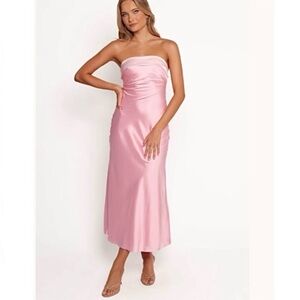 Petal & Pup New Ashe Strapless Midi Dress Size XL Pink Bridesmaid Wedding